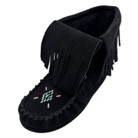 Women's Fringed Inca Suede Moccasin Boots