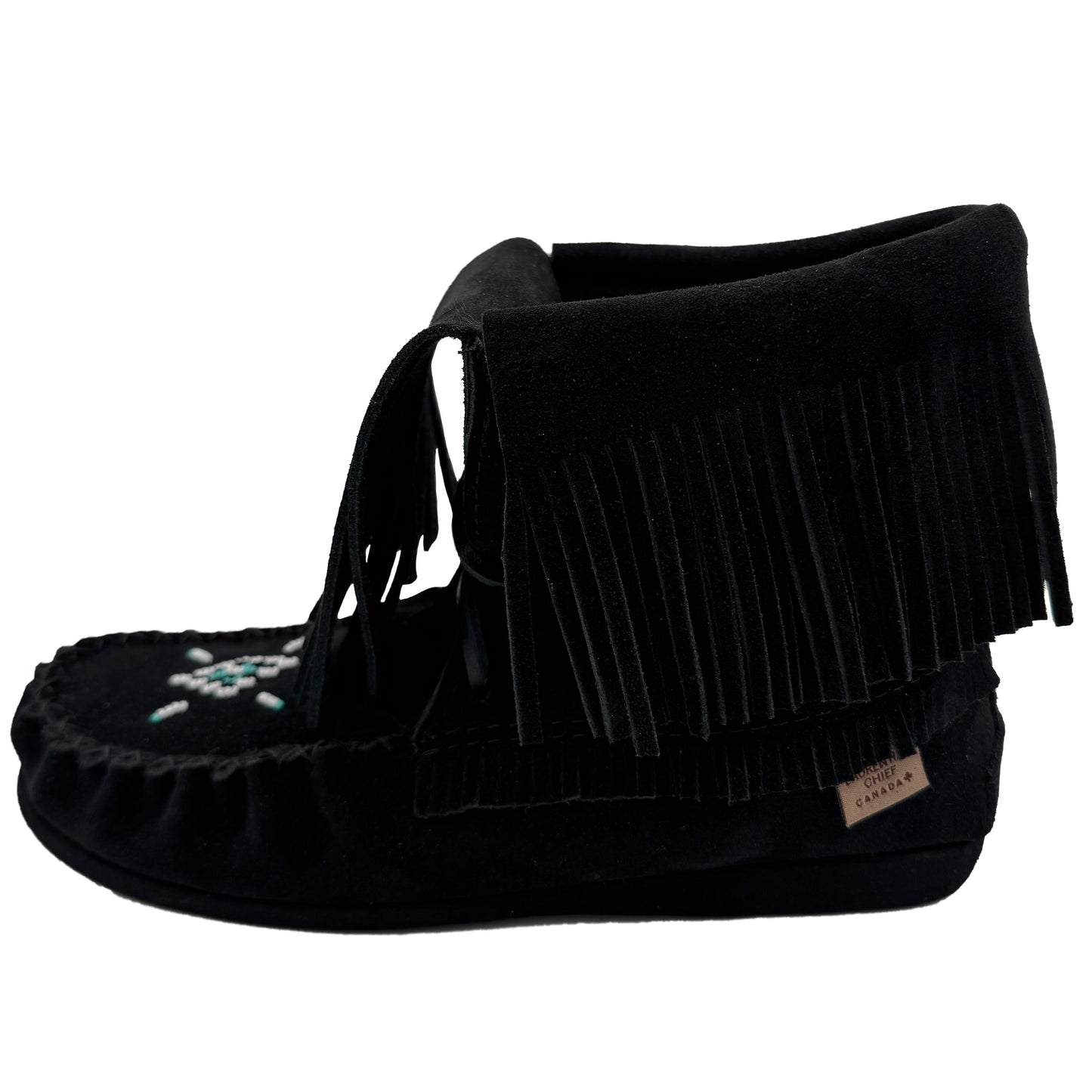 Women's Fringed Inca Suede Moccasin Boots