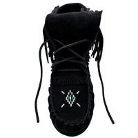 Women's Fringed Inca Suede Moccasin Boots