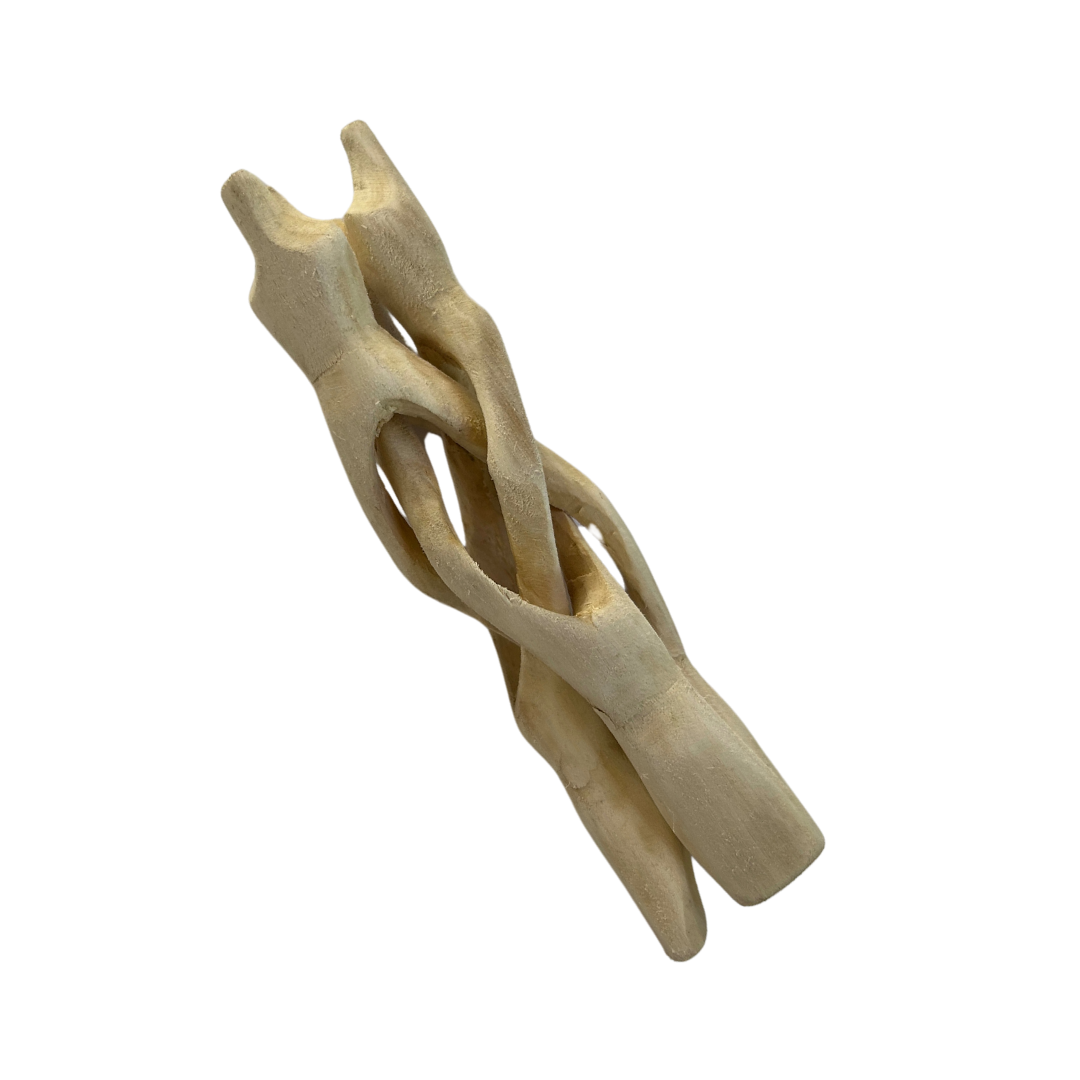 Wooden Tripod Stand with Abalone Smudging Shell