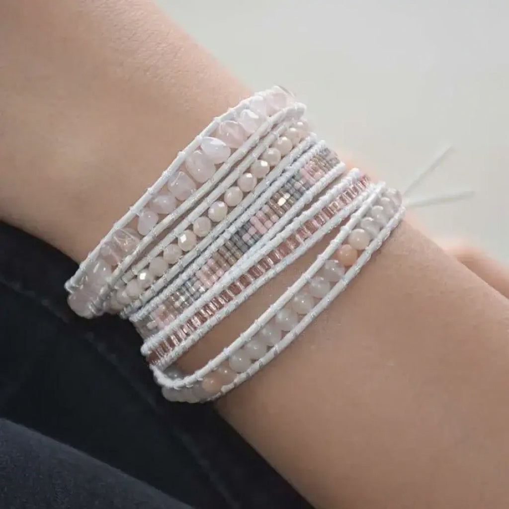 Natural Stone Boho Wrap Bracelets