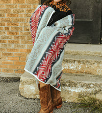 Aztec Sherpa Throw Blanket