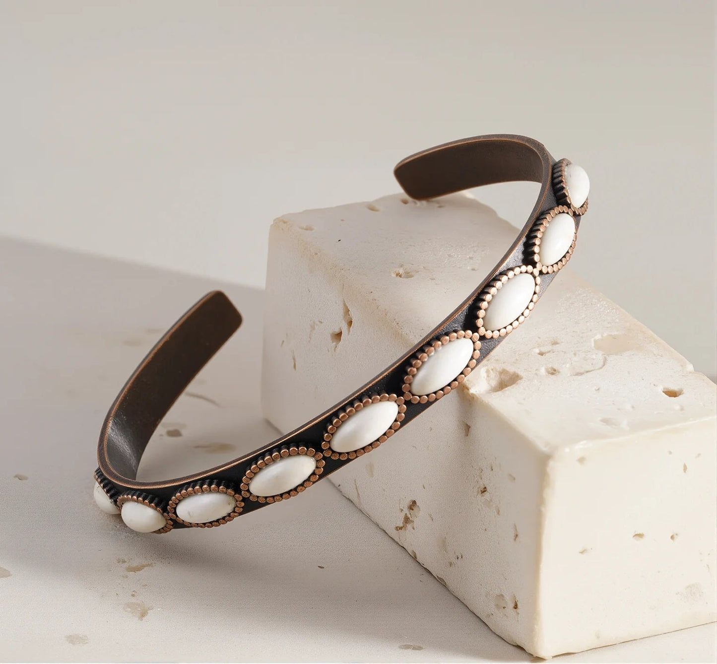 Antique Small Cuff Stone Bracelet