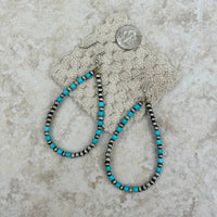 Navajo Pearl Beaded Teardrop Earrings