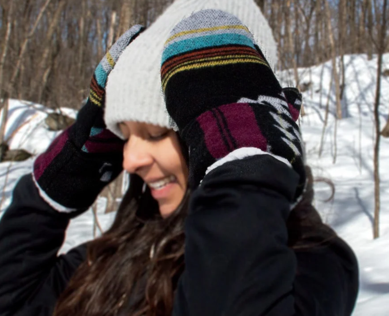 Indigenous Design Wool Blend Mittens