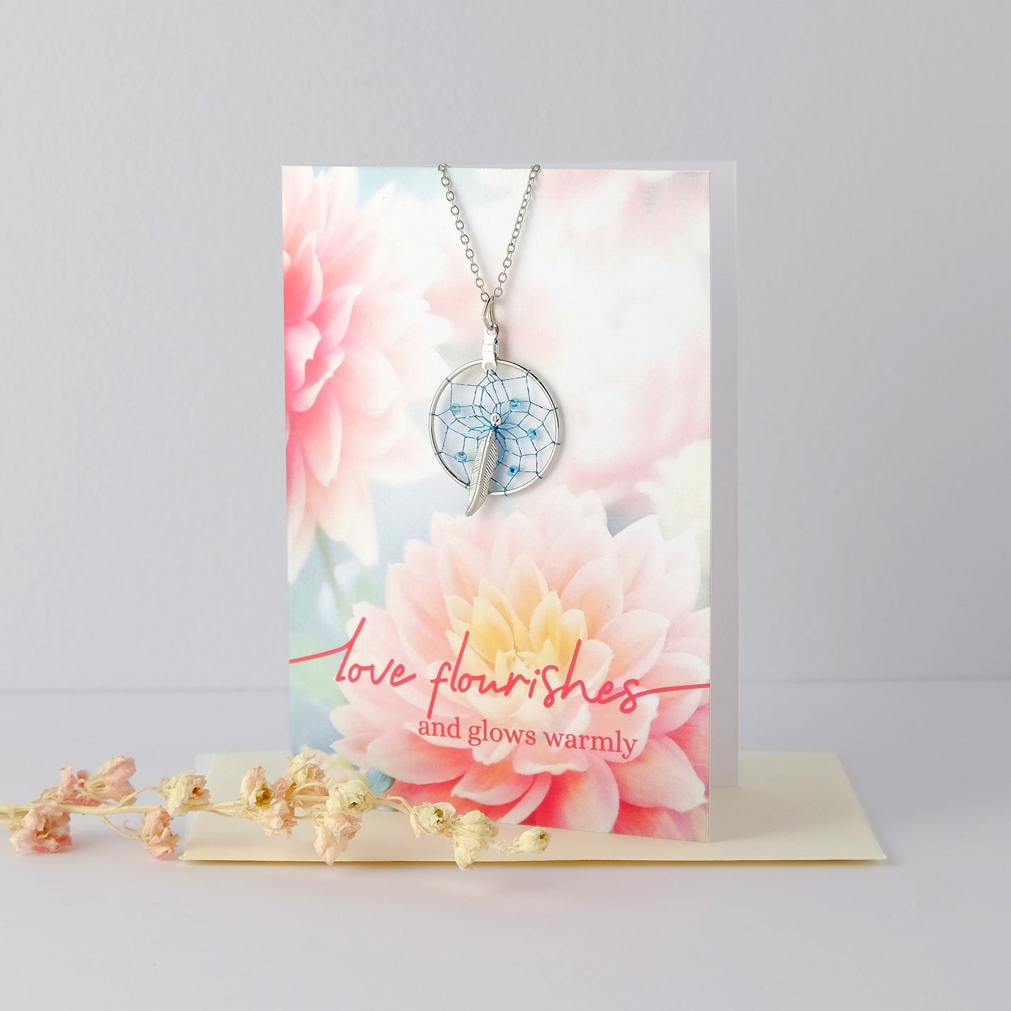 Greeting Card with Dreamcatcher Necklace