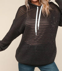 Women's Fishnet Pullover Hoodie