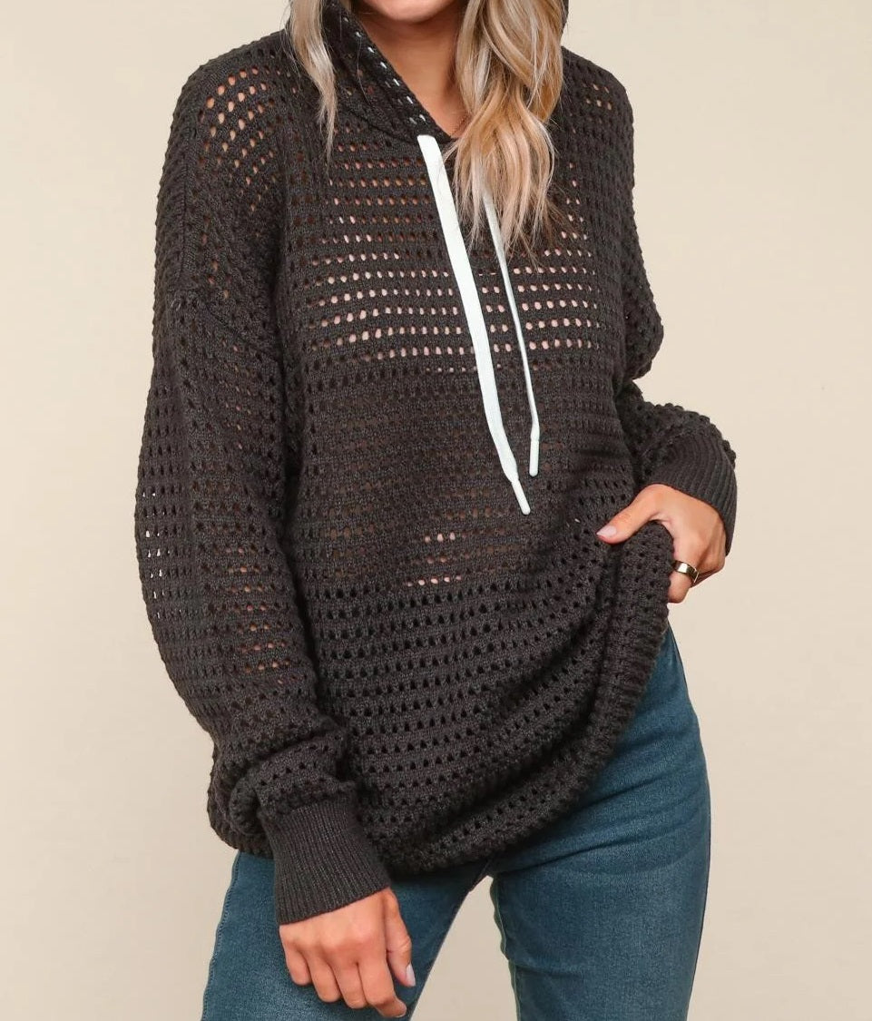 Women's Fishnet Pullover Hoodie