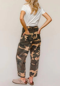 Women's Camo Relaxed Fit Boyfriend Jeans