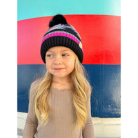Children's Southwestern Faux Fur Pom Beanie
