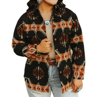 Unisex Aztec Button Down Shacket
