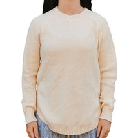 Women's Knitted Round Hem Side-Button Sweater