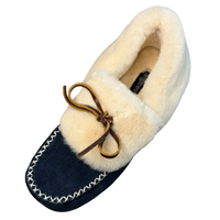 Women's Lynette Lined Suede Slippers with Sole (Clearance - Final Sale)