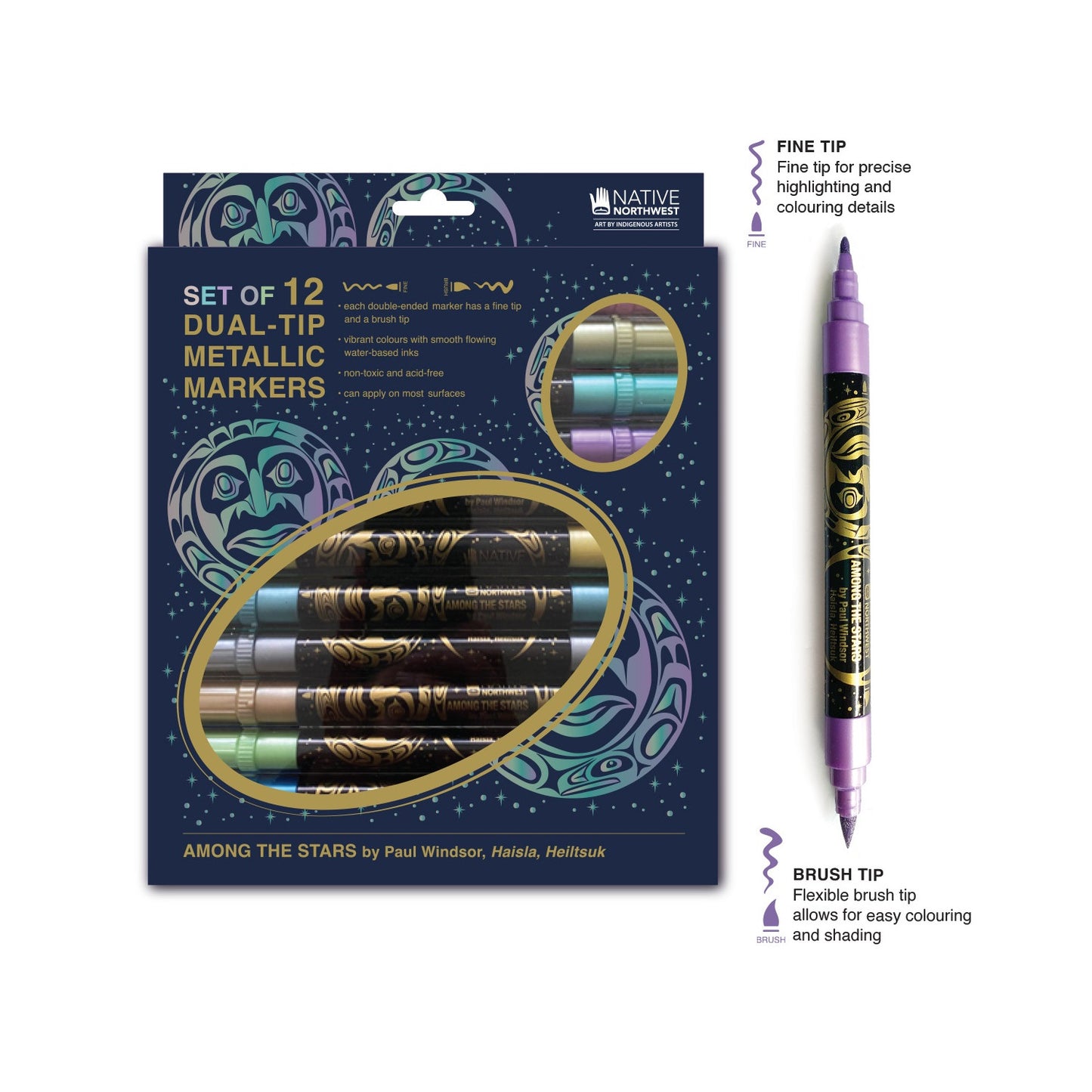 Indigenous Art Felt Markers - 12 Pack