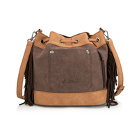 Embroidered Collection Drawstring Shoulder Bag Crossbody Purse
