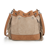Embroidered Collection Drawstring Shoulder Bag Crossbody Purse