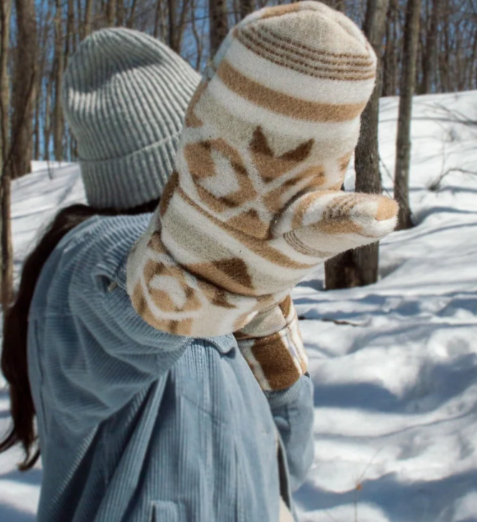 Indigenous Design Wool Blend Mittens
