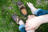 Men's Moose Hide Memory Foam Moccasin Shoes