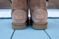 Women's Sheepskin Toggle Winter Boots (Clearance)