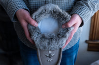 Men's Rabbit Fur Thunderbird Moccasin Slippers
