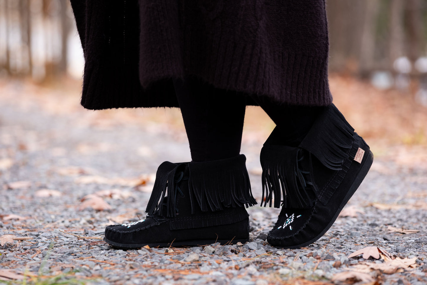 Women's Fringed Inca Suede Moccasin Boots