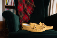 Men's Lined Leather Moccasin Slippers