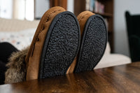 Women's Rabbit Fur Ankle Moccasin Boots