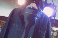 Women's Rhinestone Dark Wash Denim Jacket