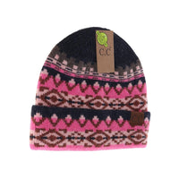 Aztec Pattern Cuff Beanie