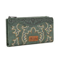 Embroidered Bi-Fold Wallet