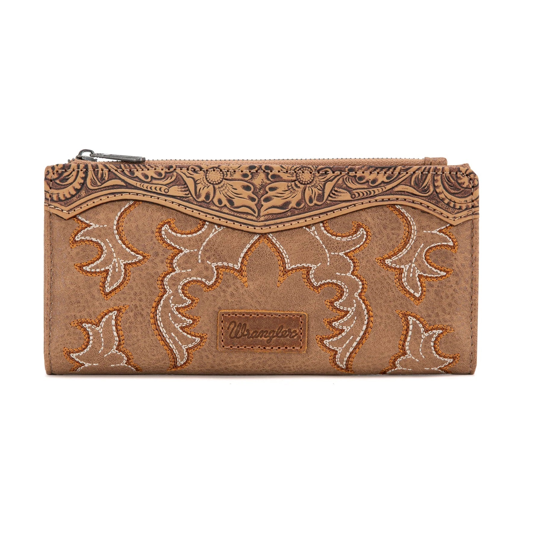 Embroidered Bi-Fold Wallet