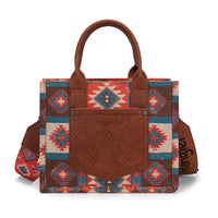 Southwestern Print Small Canvas Tote