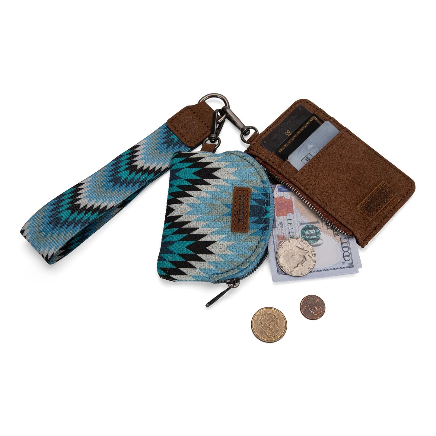 Southwestern Dual Pouch Wristlet