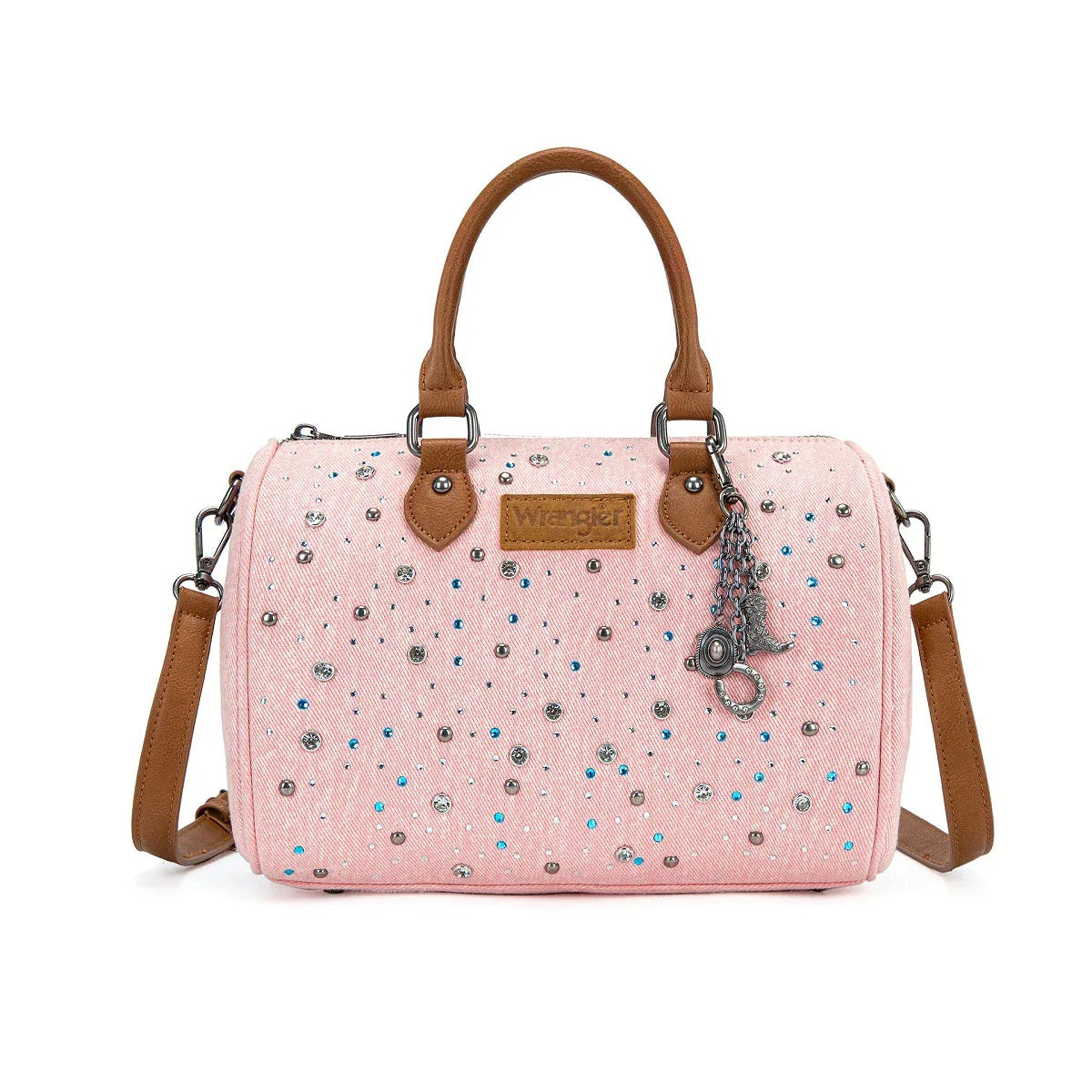 Wrangler Western Rhinestone Denim Boston Bag