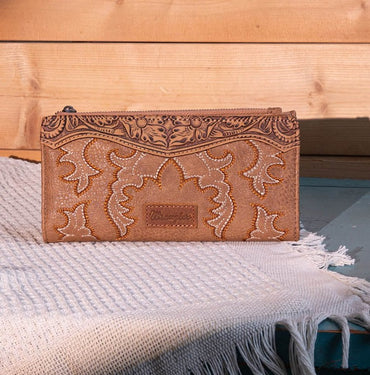 Embroidered Bi-Fold Wallet