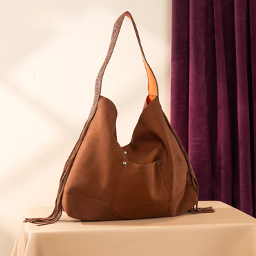 Wrangler Fringe Floral Tooled Hobo Bag