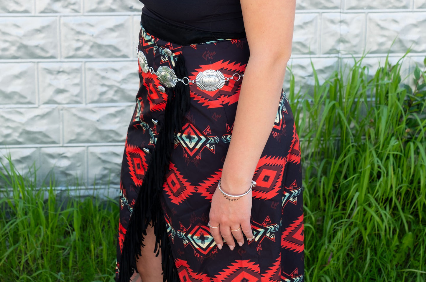 Etched Oval Concho Belt