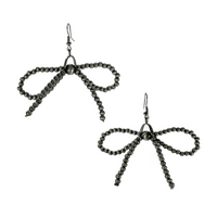 Navajo Pearl Bead Bow Tie Earrings