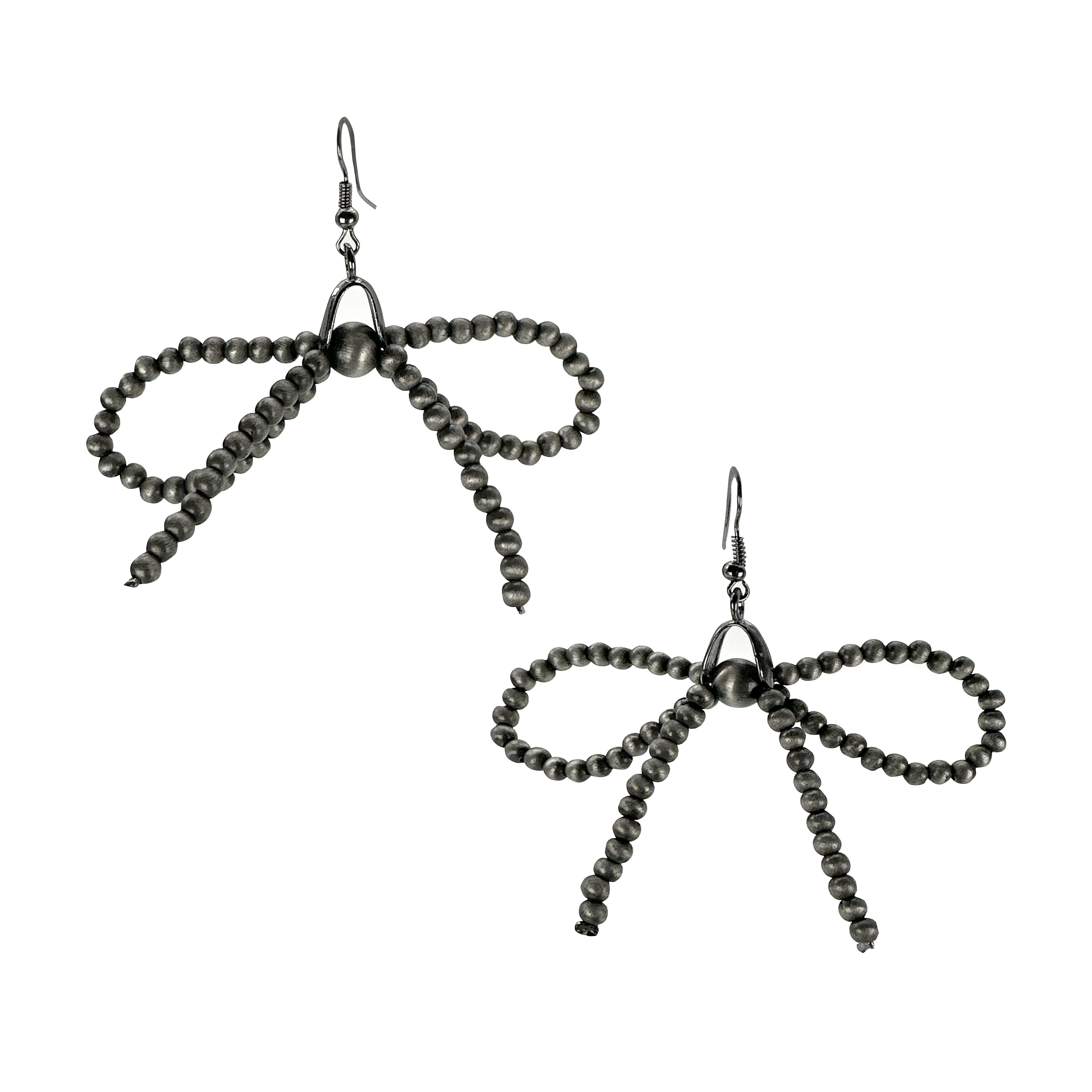 Navajo Pearl Bead Bow Tie Earrings