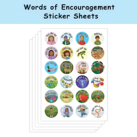 Cedar School Decodables Sticker Sheets: Words of Encouragement (Set of Five)