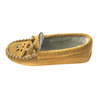 Children's Beaded Suede Lined Moccasin Slippers