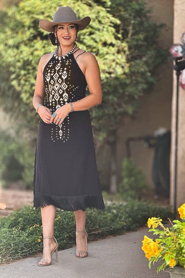 aztec embroidered dress Cowgirl Chic Aztec Embroidered Dress S