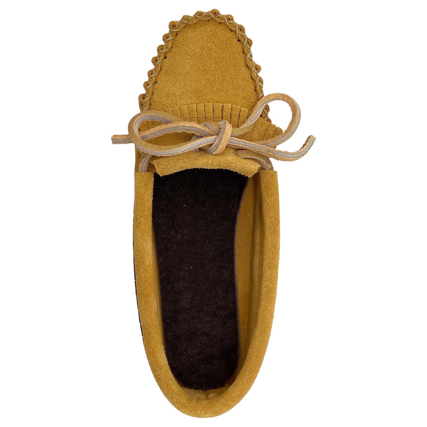 Women's Fringed Suede Moccasin Slippers