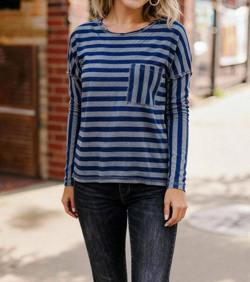 Women's Cotton Stripe Top