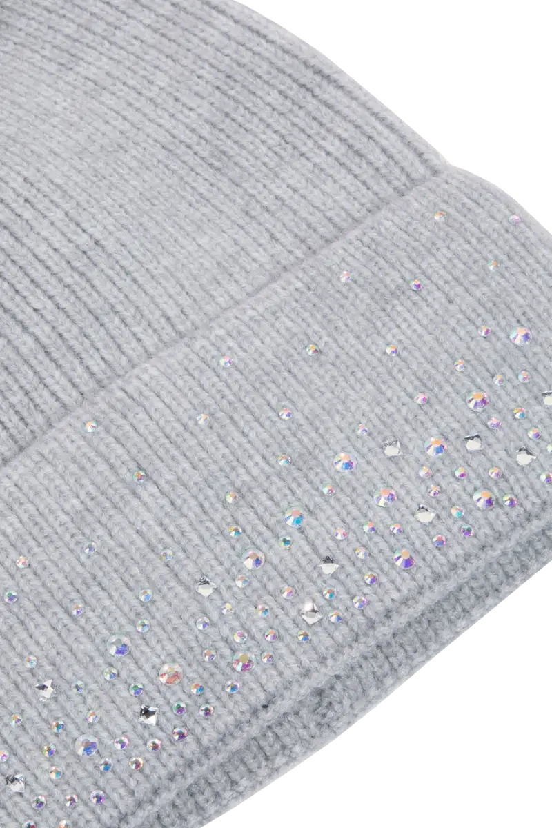 Sparkling Rhinestone Studded Beanie