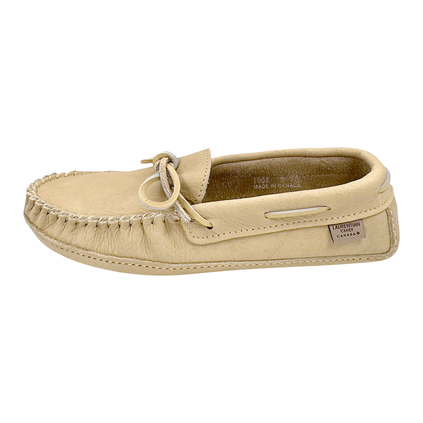 Men's Ivory Wide Moccasin Slippers