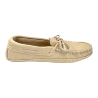 Men's Ivory Wide Moccasin Slippers