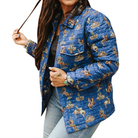 Women's Desert Cowboy Printed Quilted Jacket