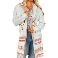 Women's Western Aztec Knitted Cardigan Sweater