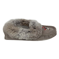 Men's Rabbit Fur Thunderbird Moccasin Slippers